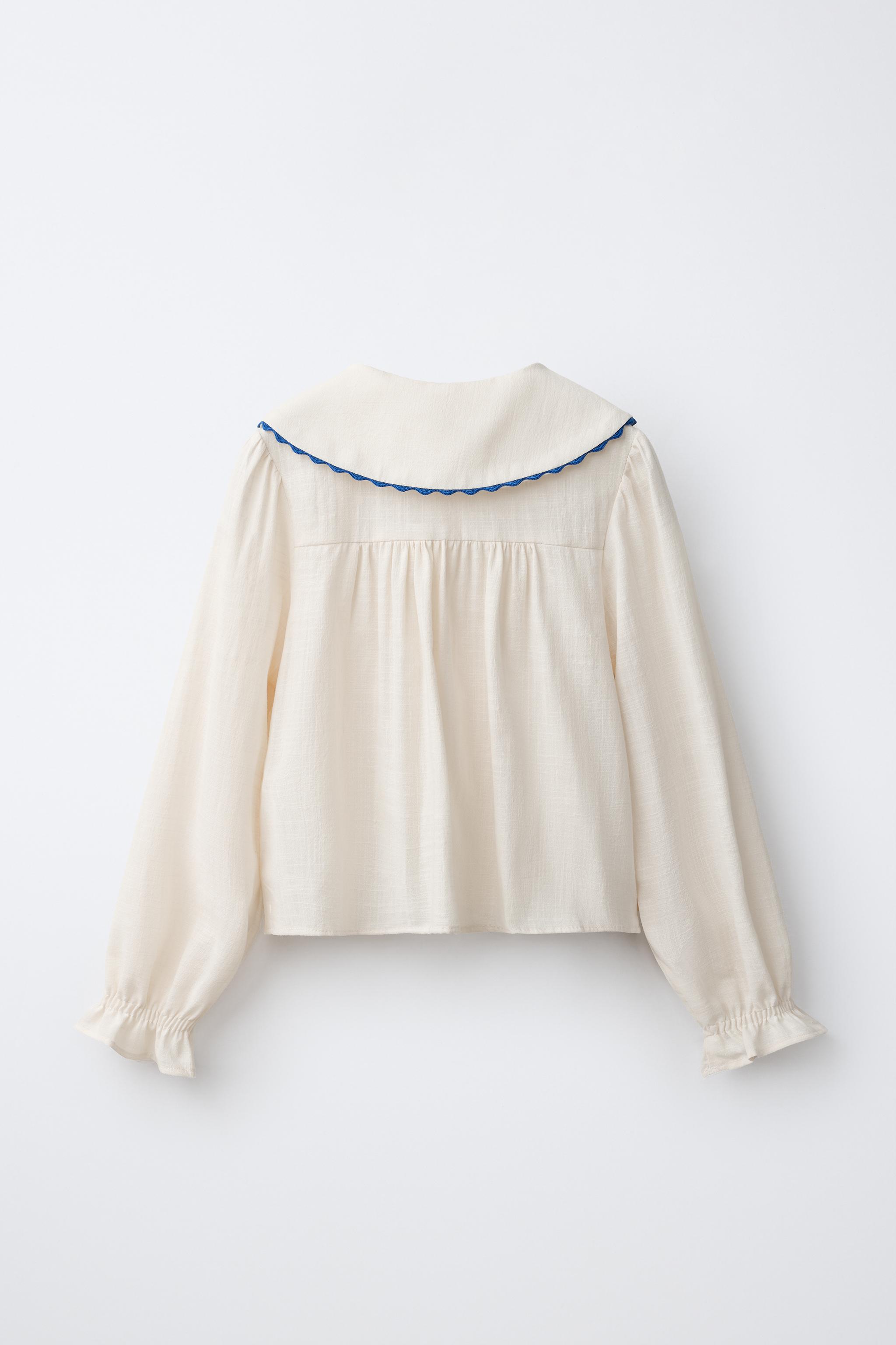 CHEMISE À COL BRODÉ